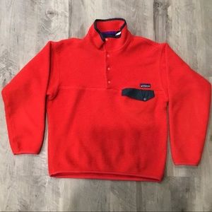Vintage Patagonia Men’s Snap-T Fleece Pullover Sweater Red Size Small